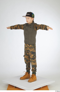  Novel beige workers shoes camo jacket camo trousers caps  hats casual dressed standing t poses t-pose whole body 0002.jpg